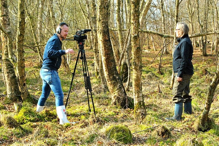 De veldwerkdag werd gefilmd door ROEG TV, een programma van RTV Drenthe (foto: Peter Kruijt, 2017)