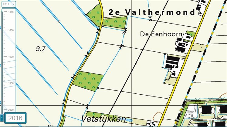 Kaart uit 2016 van de locatie van de depressie