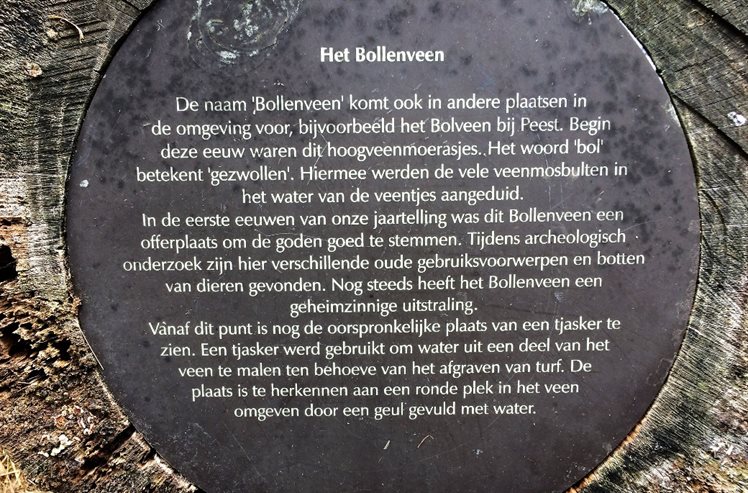 Informatie bord bij het Bollenveen (foto: Anja Verbers).