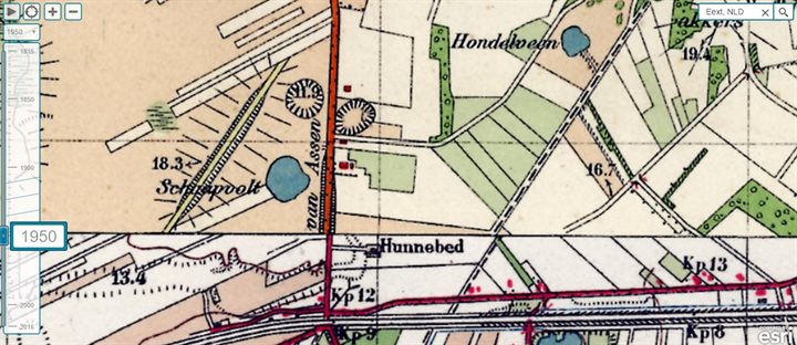 In 1950 was er van een moerassige plek of pingoruïne niets meer zichtbaar; hooguit lag er nog een depressie in het grasland.