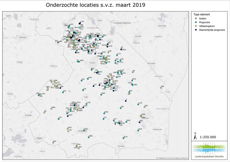 Onderzochte locaties s.v.z. maart 2019